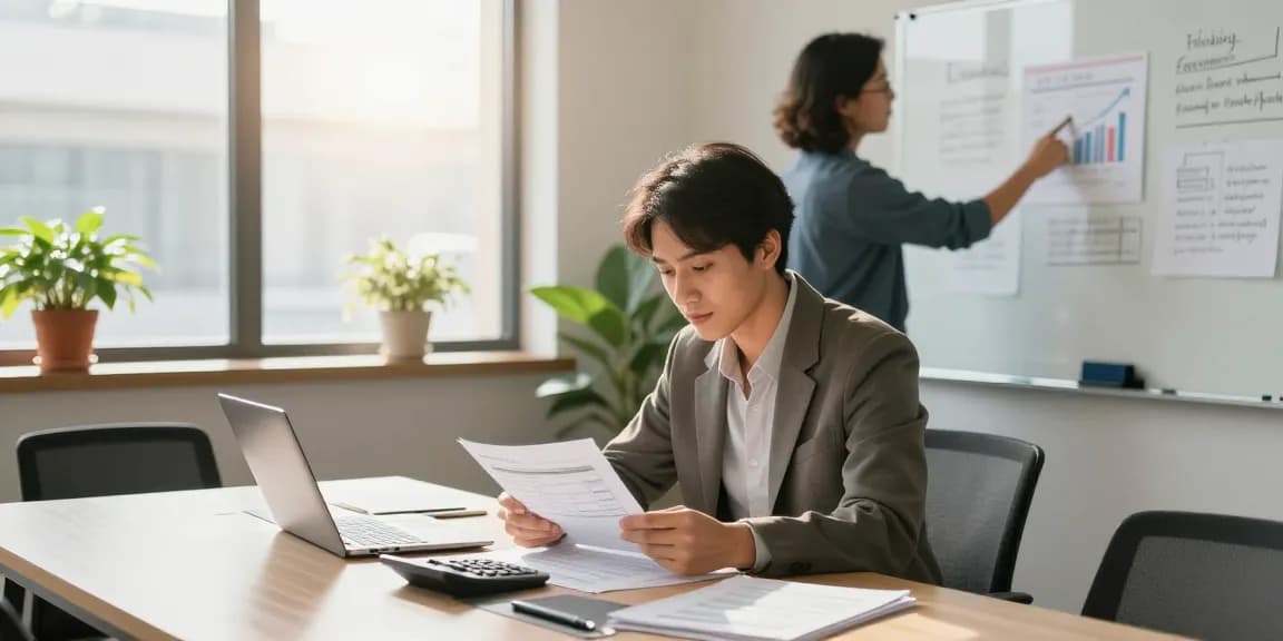 Business owner evaluating if merchant cash advances are expensive during a team meeting to discuss financing
