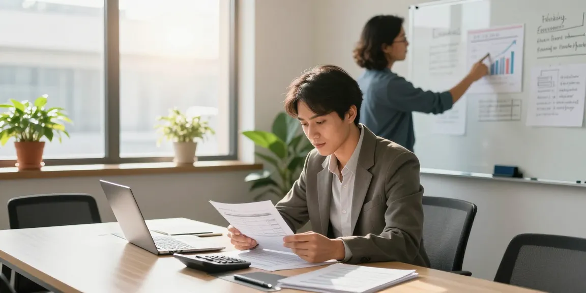 Business owner evaluating if merchant cash advances are expensive during a team meeting to discuss financing