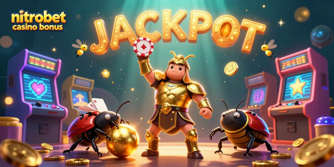 Il bonus NitroBet ci porta al jackpot con un coleottero gladiatore e un piccolo aiutante in un mondo di gioco.