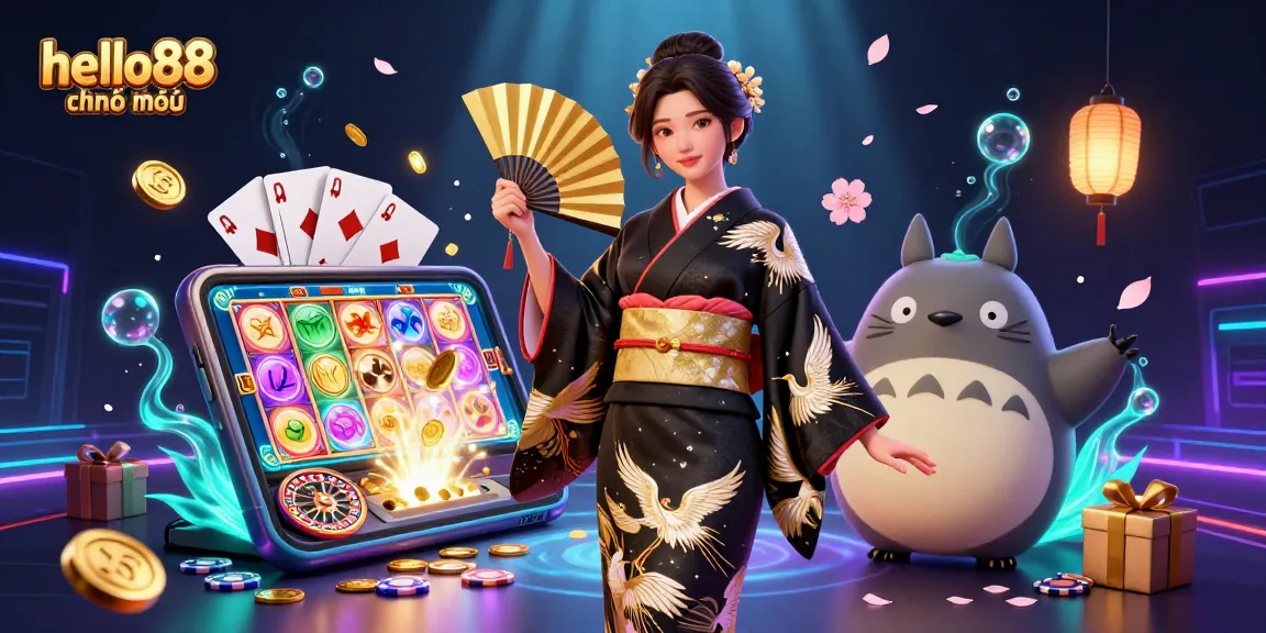 Experience the excitement of hello88 chính thức with vibrant casino elements and characters in action.