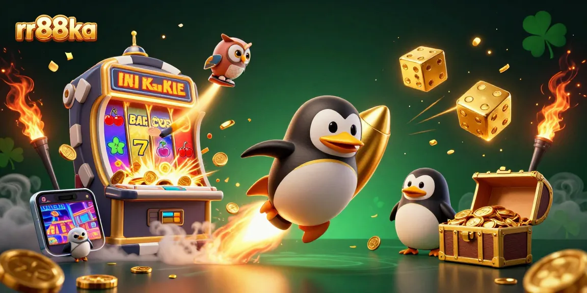 Explore rr88ka's thrilling world with golden penguins, jackpot slots, and vibrant casino games.