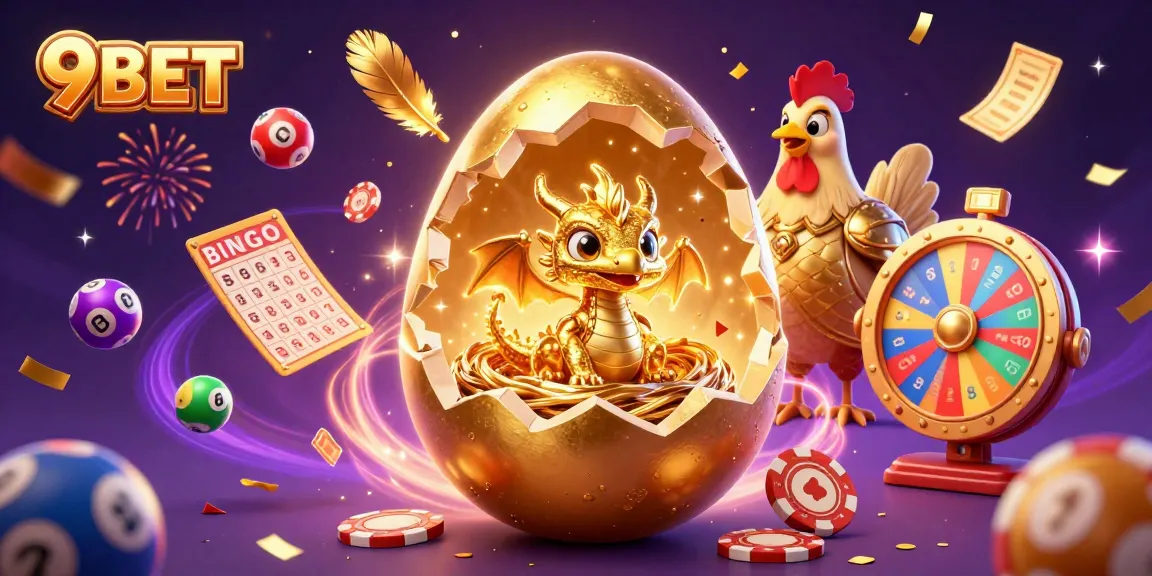 Experience the thrill of 9BET with gold-tinged gaming moments as a dragon guards your winnings.