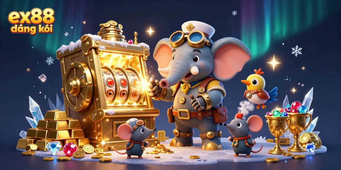 Experience the excitement of playing ex88 đăng ký with vibrant casino-themed elements and dynamic characters.