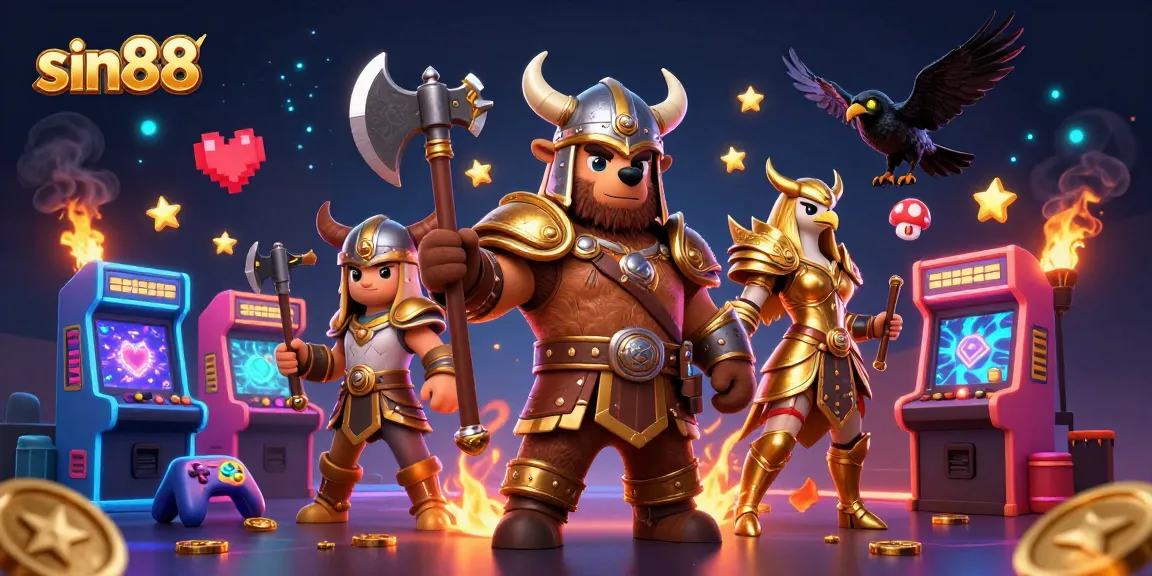 Win big at sin88 casino with vibrant gaming elements and dynamic characters illustrating excitement.