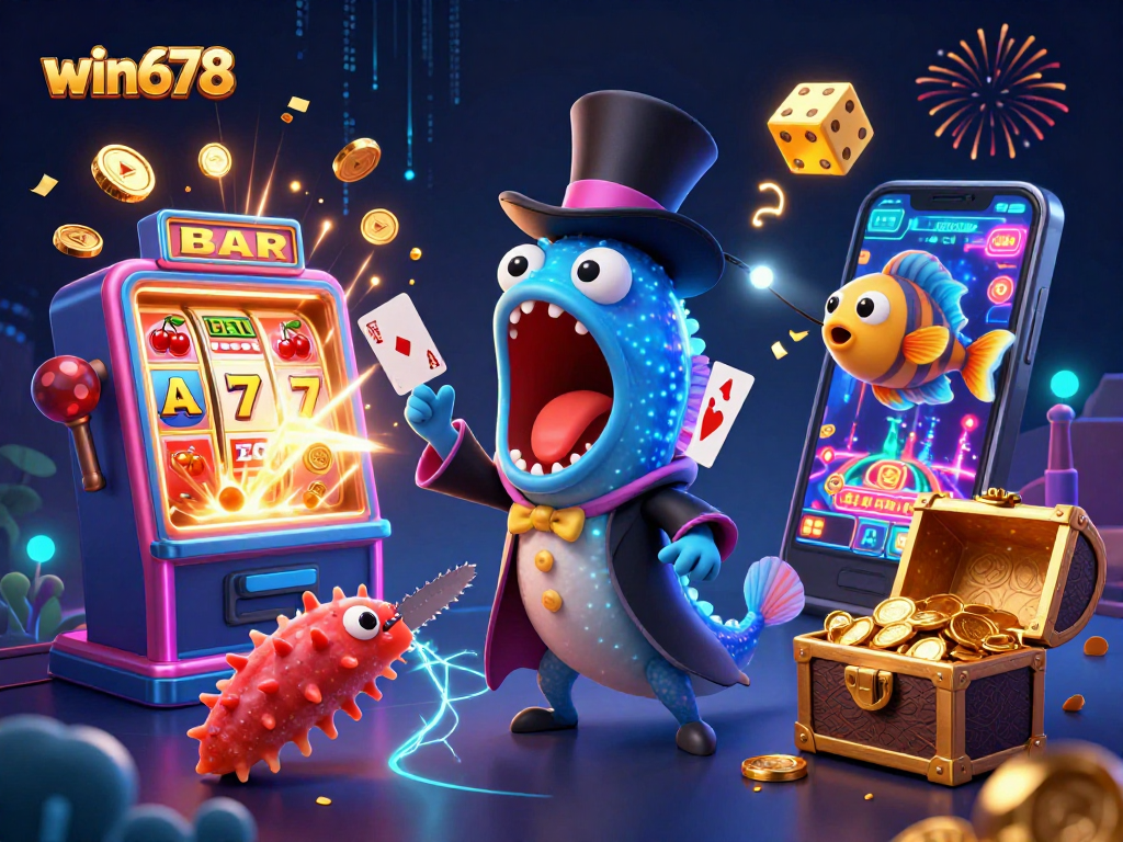 Experience thrilling wins at win678 with an exciting casino magic act featuring sea creatures.