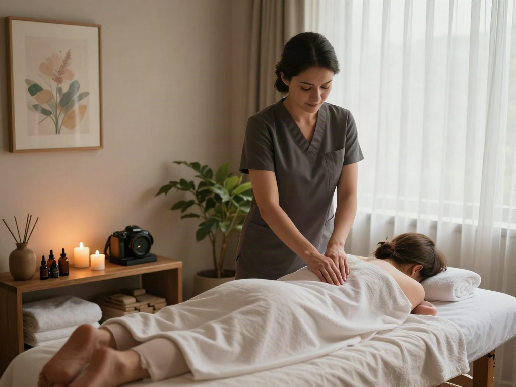 Experience 부평출장마사지 in a calming therapy room with soothing elements for ultimate relaxation.