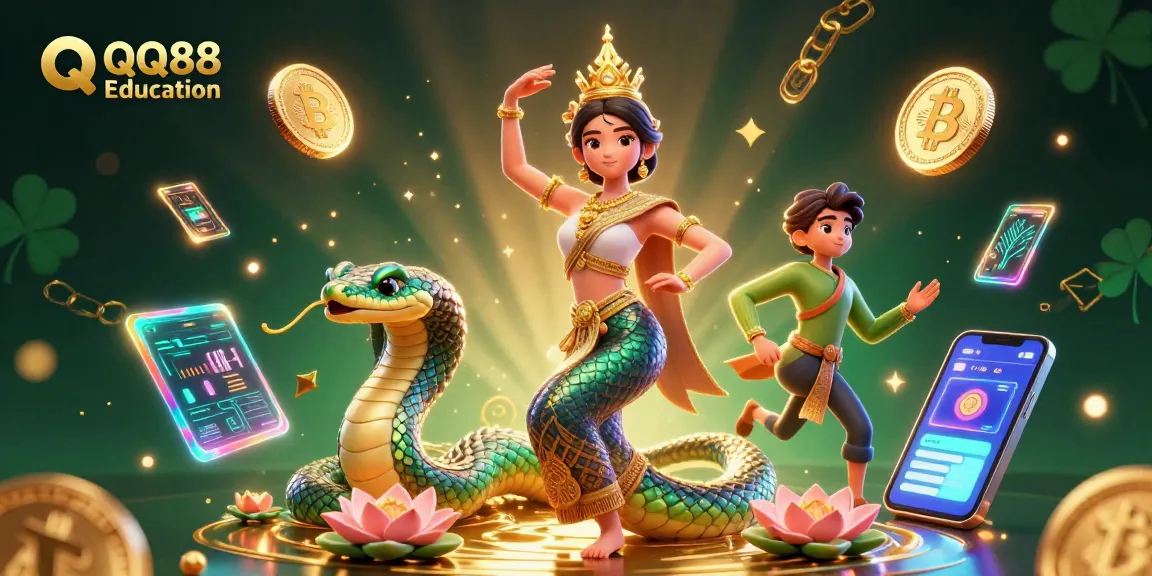 Engage in exciting gameplay at QQ88 Education with vibrant casino themes and crypto elements.
